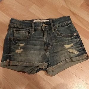 Abercrombie & Fitch high waist denim shorts